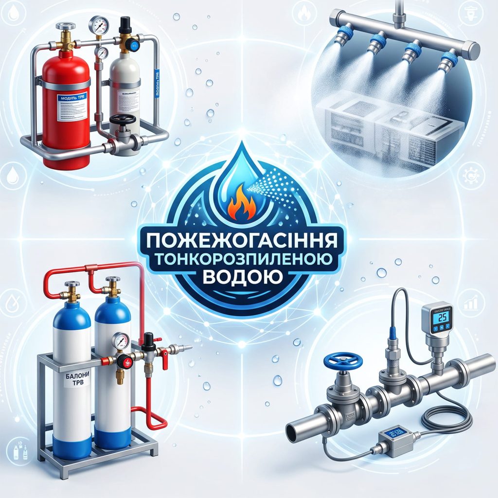 Обкладинка статті "пожежогасіння тонкорозпиленою водою (ТРВ)".
