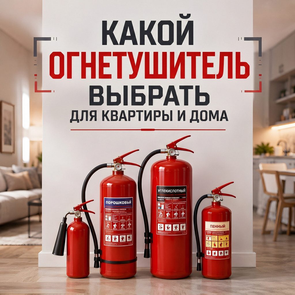 Обложка статьи "Какой огнетушитель лучше для дома".