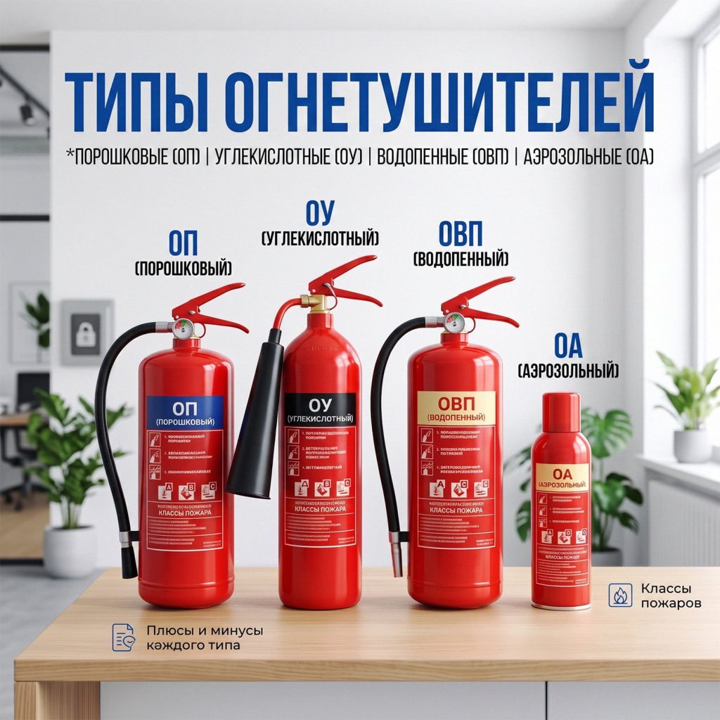 Статья про виды огнетушителей.
