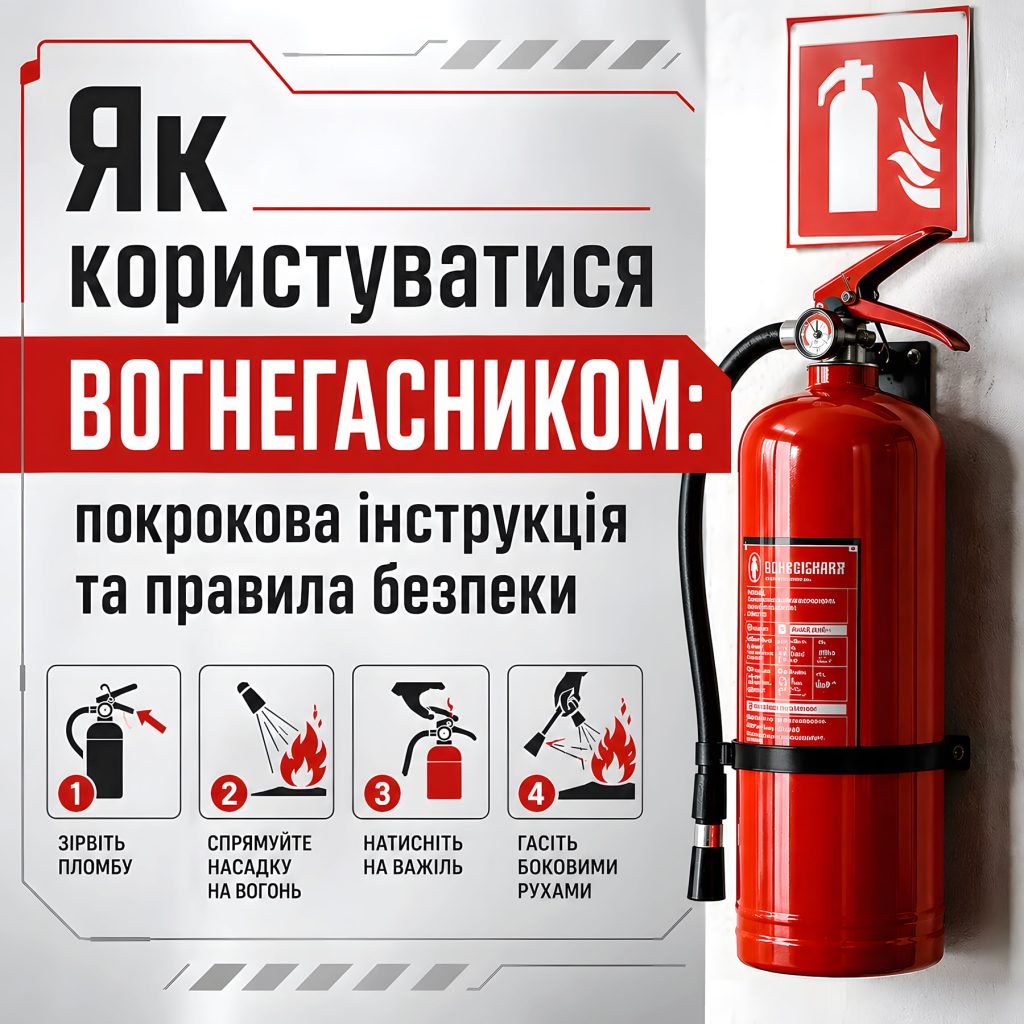 Обкладинка статті "Як користуватися вогнегасником".